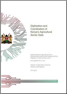 Digitization and Coordination of Kenya Agricultural Sector Data
